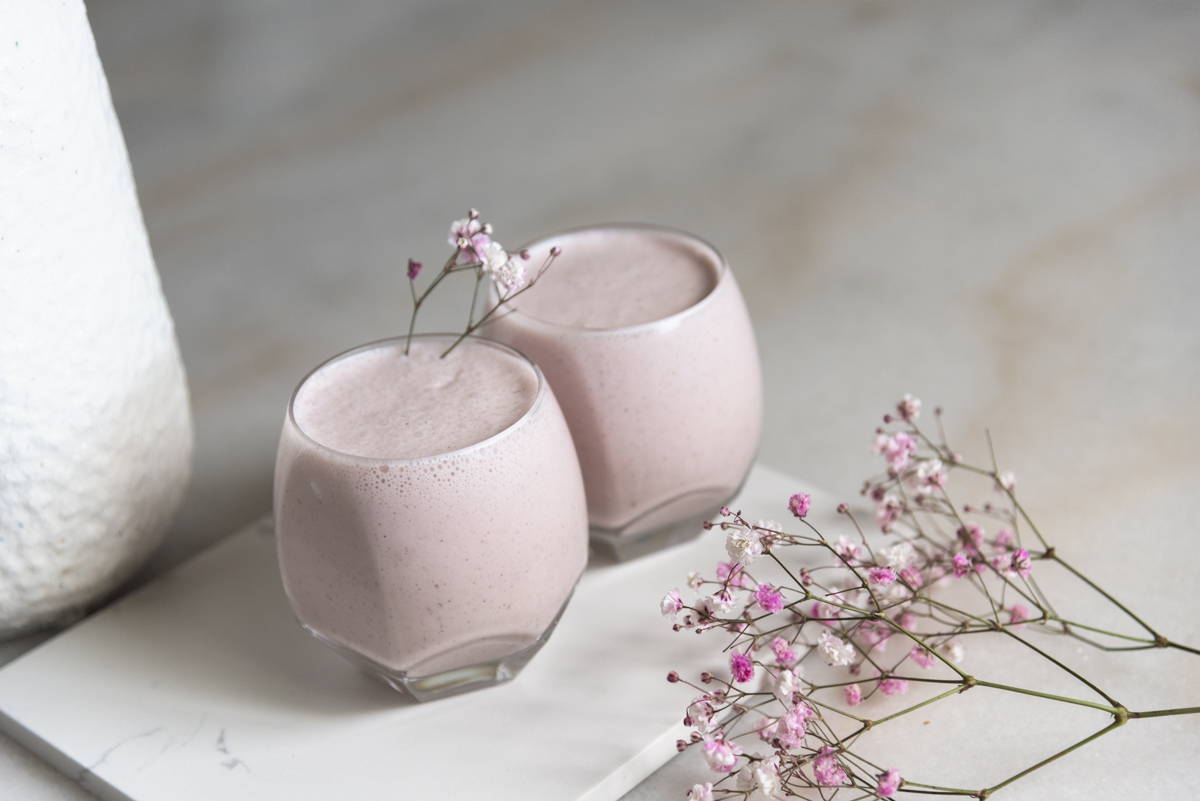 Rosewater and Cherry Lassi